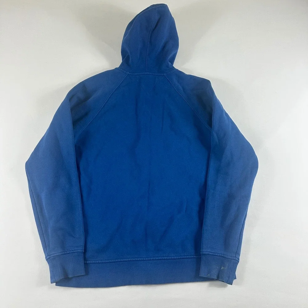 Vintage Hawk's‎ Blue Zip Up Hoodie Hooded Sweatshirt Men's Size S Y2k